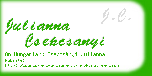julianna csepcsanyi business card